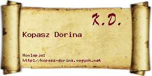 Kopasz Dorina névjegykártya